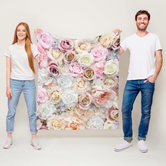 Bouquets van Rozen 1 Fleece Deken (In situ)