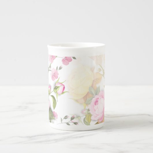 Bouquets van Rozen 4 Porselein Kop (Voorkant)