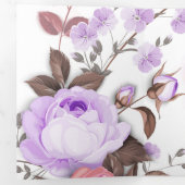 Bouquets van Rozen 5 Drieluik Wenskaart (Binnenzijde eerst)