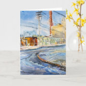 Bourbe sur la carte aquarelle de Burt St (Fleur jaune)