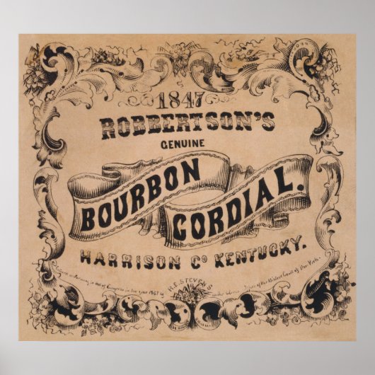  BOURBON AD 1847 POSTER (Voorkant)
