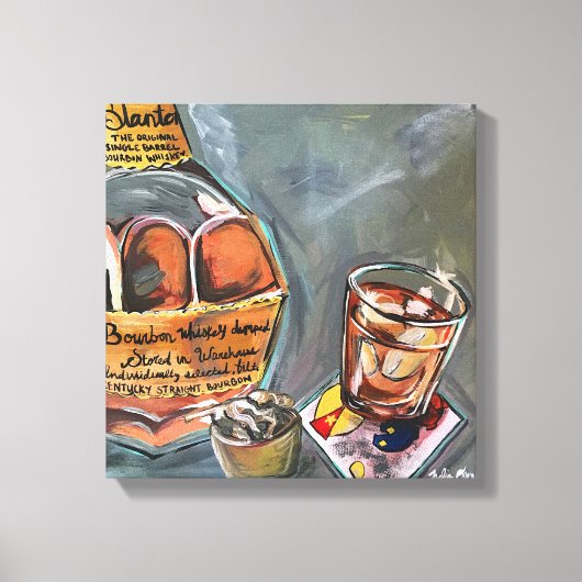 Bourbon Bar Kunst Canvas Afdruk (Voorkant)