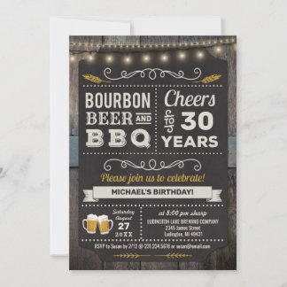 Bourbon Beer et BBQ 30e anniversaire Invitation