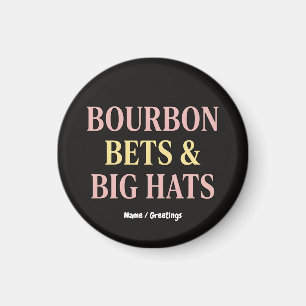 Bourbon Bets & Big Hats Retro Social Club Paard Magneet