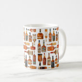 Bourbon Bottle Watercolor Mug Koffiemok (Voorkant rechts)