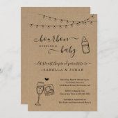 Bourbon Bubbles en Baby shower Invitation Kaart (Voorkant / Achterkant)