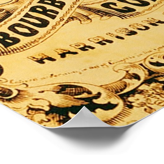 Bourbon Cordial ~  Adverteren. Poster (Hoek)