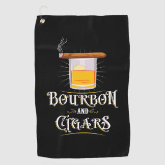 Bourbon en sigaren golfhanddoek