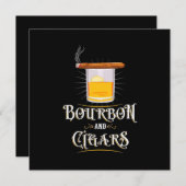 Bourbon en sigaren kaart (Voorkant / Achterkant)