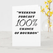 Bourbon Gift grappige Bourbon voorspelling Kaart (Gele Bloem)