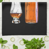 Bourbon Helps Funny Alcohol Drink Theedoek (Gevouwen)