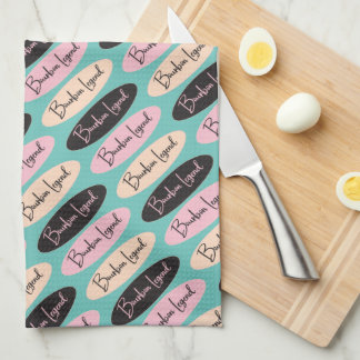 Bourbon Legend Ovals pnk/noir/aqua Serviette de cu