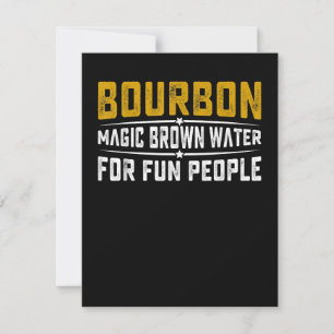 Bourbon Magic Brown Water Fun People - Whiskey Bedankkaart