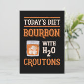 Bourbon met watergroepen vandaag bedankkaart (Staand voorkant)