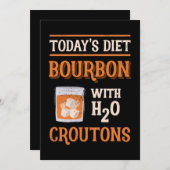 Bourbon met watergroepen vandaag bedankkaart (Voorkant / Achterkant)