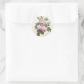 Bourbon Rozen envelopzegel Ronde Sticker (Tas)