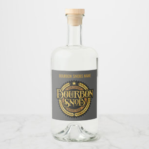 Bourbon Snob - funny whiskey drinker Likeurfles Etiket