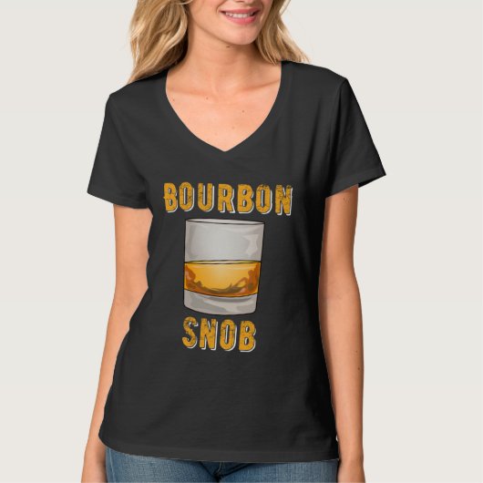 Bourbon Snob Whiskey Drinker T-shirt (Voorkant)