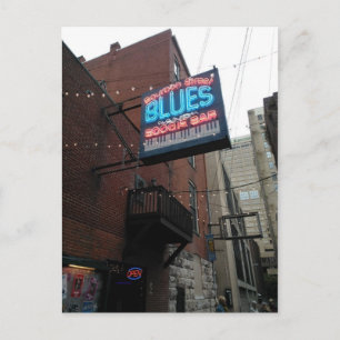 Bourbon Street Blues Boogie Bar Nashville TN Briefkaart