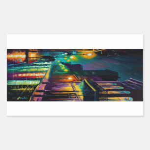 Bourbon Street New Orleans Laptop / Koelkast Rechthoekige Sticker