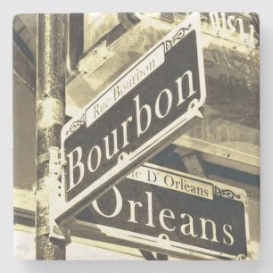 Bourbon Street, New Orleans,  stijl Stenen Onderzetter