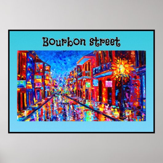 Bourbon Street ontwerp Poster (Voorkant)