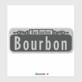 Bourbon Street (Rue Bourbon) Sign Sticker