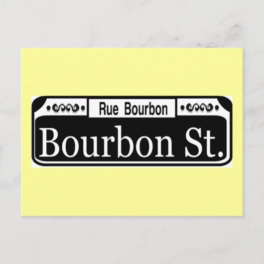 Bourbon Street Sign Briefkaart (Voorkant)