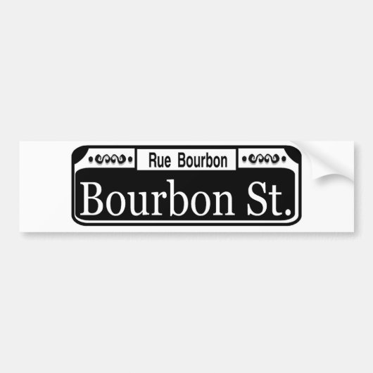 Bourbon Street Sign Bumpersticker (Voorkant)