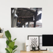 Bourbon Street Sign Poster (Thuiskantoor)