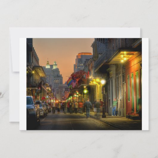 Bourbon Street Sunset Invitation Kaart (Voorkant)