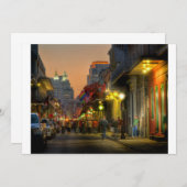 Bourbon Street Sunset Invitation Kaart (Voorkant / Achterkant)