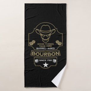 Bourbon Whiskey Art Badhanddoek