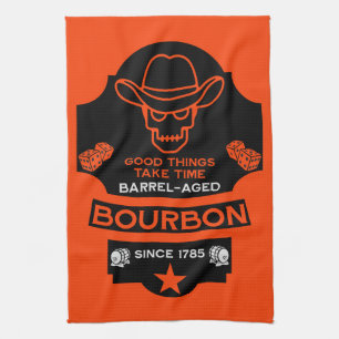 Bourbon Whiskey Art Theedoek