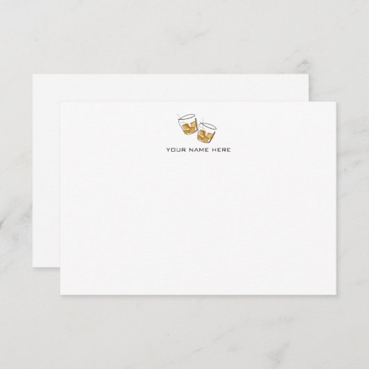 Bourbon/Whiskey-briefkaart Bedankkaart (Voorkant / Achterkant)