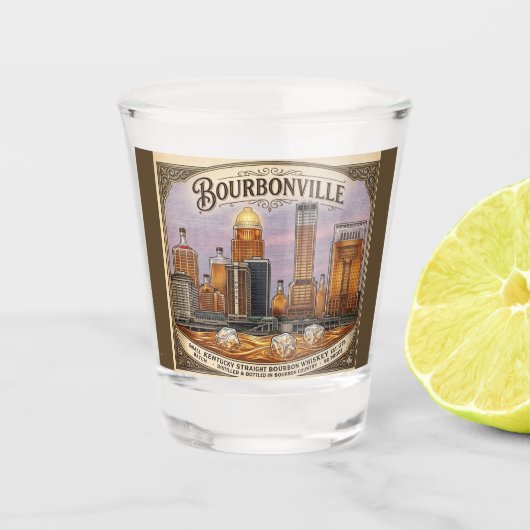 Bourbonville Shot Glas (Voorkant)