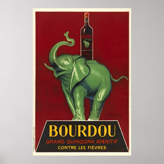 Bourdou Vintage Aperitif Poster (Devant)