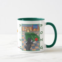 Bourgeon de chats de ping-pong et tasse élégante