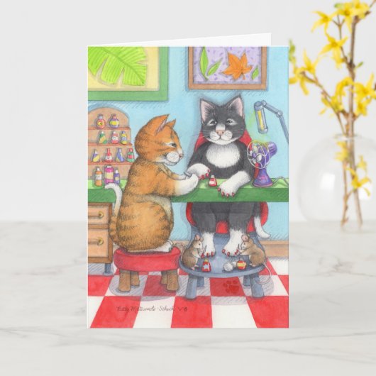 Bourgeon de manucure d'anniversaire et carte pour (Fleur jaune)