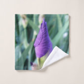 bourgeon d'iris pourpre (Gant de toilette)