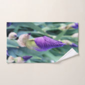 bourgeon d'iris pourpre (Serviette à main)