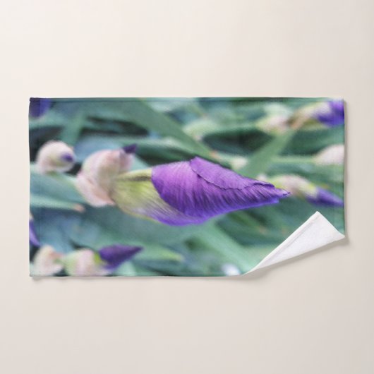 bourgeon d'iris pourpre (Serviette à main)