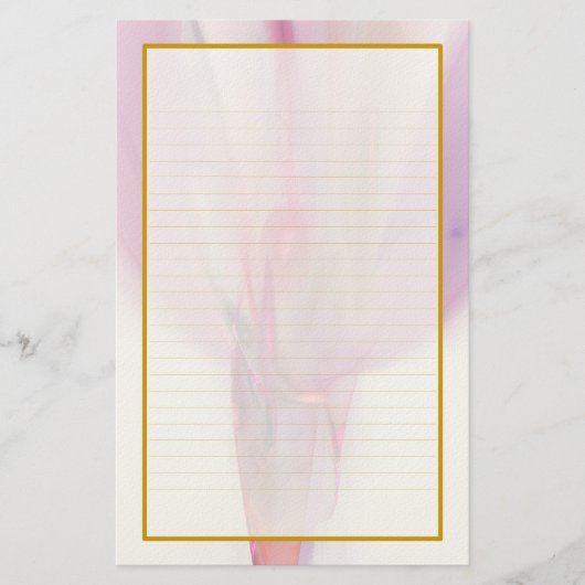 Bourgeon rose dans une papeterie rayée par amende (Devant)