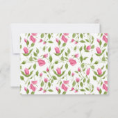 Bourgeons de roses roses sur réponse de mariage bl (Dos)