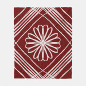 Bourgogne Abstracte bloem Fleece Deken (Voorkant)