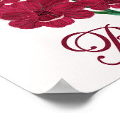 Bourgogne Anemone Bloemen - Adem, Geloof Poster (Hoek)