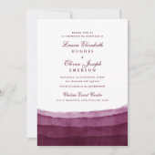 Bourgogne Aquarelle Mariage Invitations (Devant)