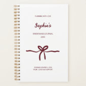 Bourgogne Arc Mariée Moderne Écrit Nom Année (Devant)