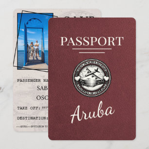 Bourgogne Aruba Passport Bewaar de datum Save The Date