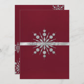 Bourgogne aux flocons de neige Invitation de maria (Devant / Derrière)